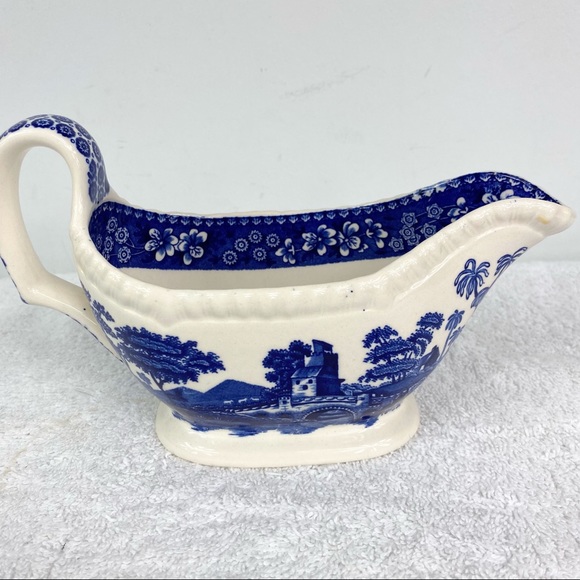 Copeland Spode's Tower Blue Gravy Boat - Picture 3 of 8